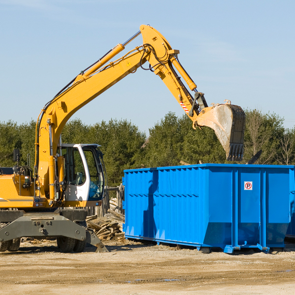 can i choose the location where the residential dumpster will be placed in Clear Brook